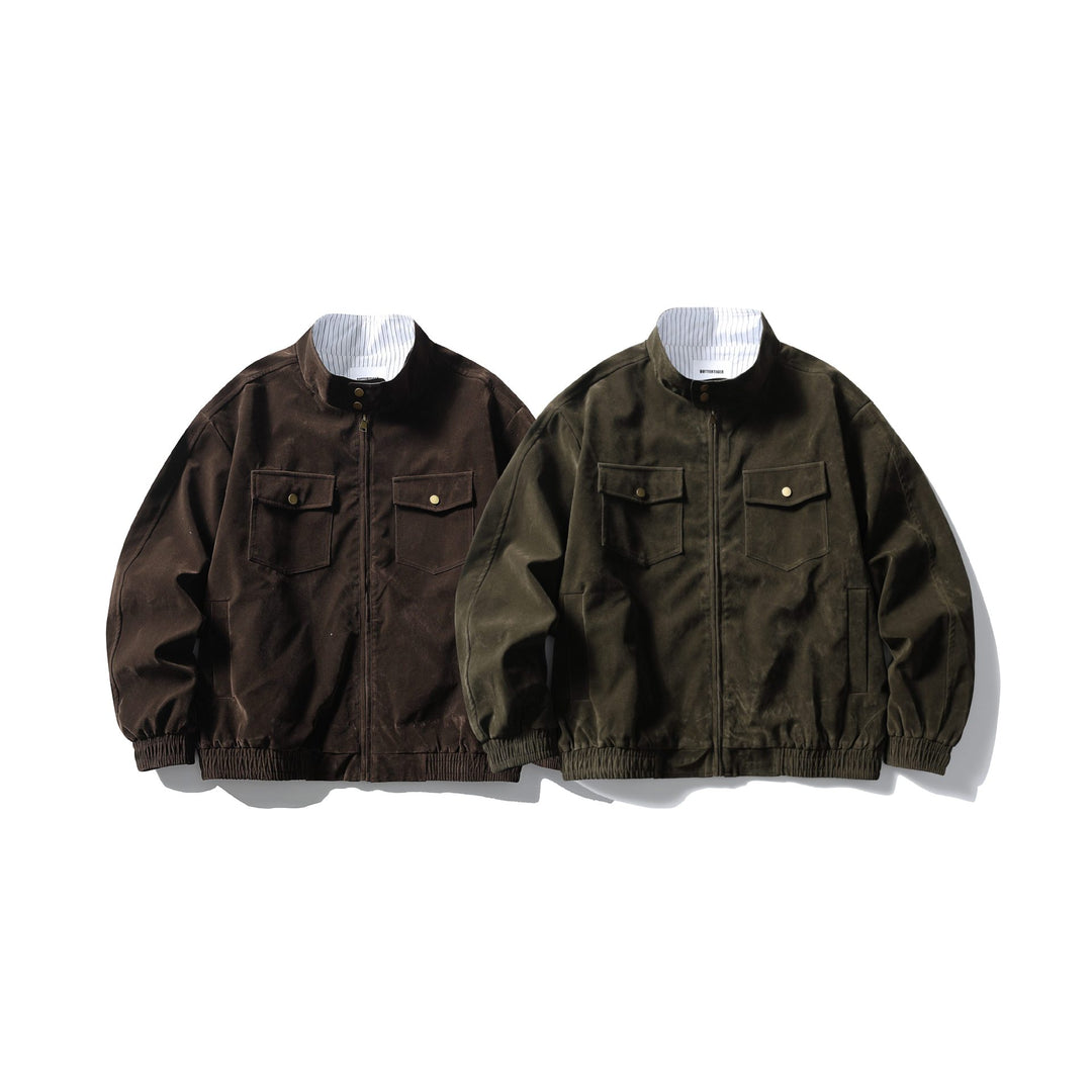 Herren Boxy Field-Blouson aus robustem Canvas mit hohem Stehkragen Shop Nory