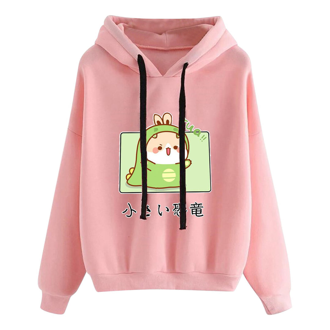 Damen nan kurz geschnittener Cropped-Kapuzenpullover mit niedlicher Frosch-Illustration und verstellbarer Kapuze Shop Nory