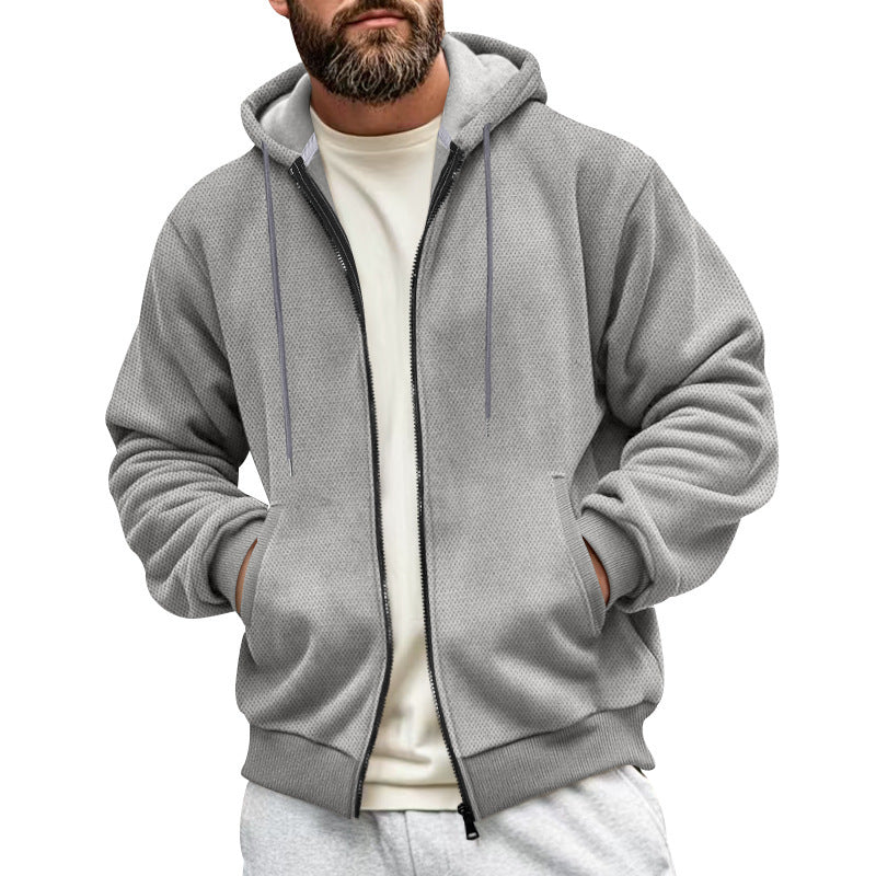 Herren Sportliche Kapuzenjacke mit atmungsaktivem Material und praktischem Reißverschluss