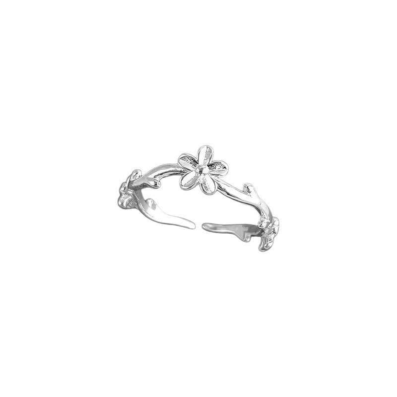 Damen filigraner Blumenring mit elegantem Design Shop Nory