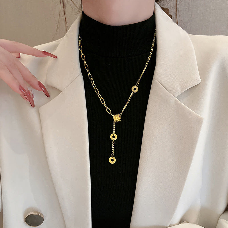 Damen geschichtete Ketten Lariat Halskette Shop Nory