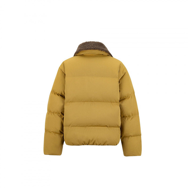 Damen Gekürzte wattierte Bomberjacke mit Teddykragen und aufgesetzten Klappentaschen Shop Nory