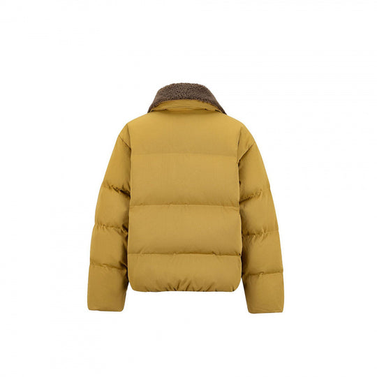 Damen Gekürzte wattierte Bomberjacke mit Teddykragen und aufgesetzten Klappentaschen Shop Nory