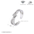 Damen Ring mit geschwungenem Design und funkelndem Zirkonbesatz Shop Nory