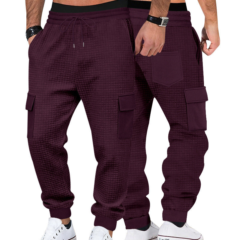 Herren Cargo-Jogginghose aus Waffelstruktur mit Kordelzug und Bündchen Shop Nory