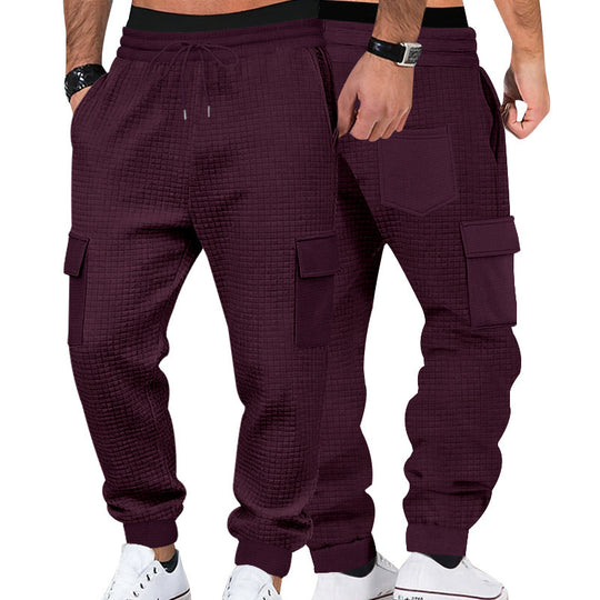 Herren Cargo-Jogginghose aus Waffelstruktur mit Kordelzug und Bündchen Shop Nory