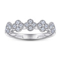 Damen Verlobungsring Set mit eleganter Wellenform und funkelnden Zirkonia Shop Nory