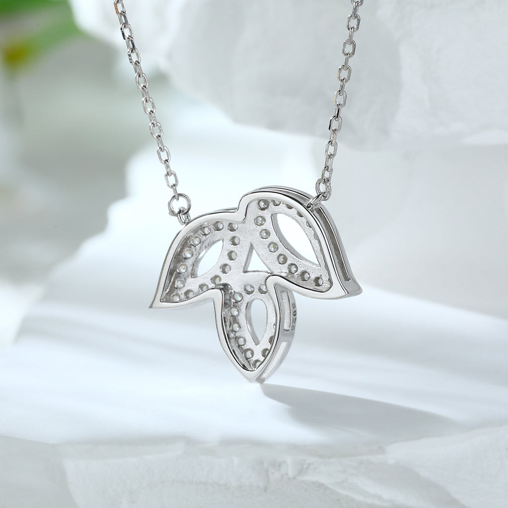 Damen Halskette mit floralen Zirkonia-Elementen Shop Nory