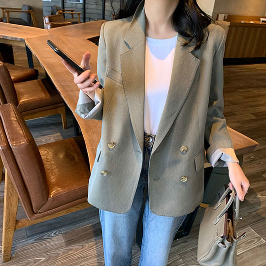 Damen Eleganter, taillierter Prägeblazer Shop Nory