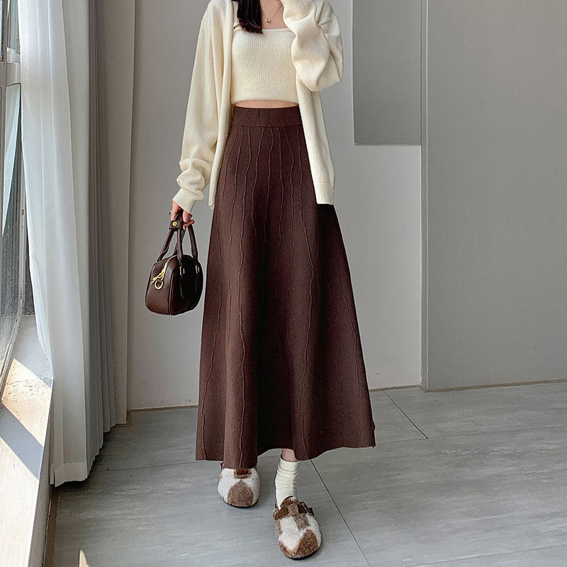 Damen Eleganter und fließender Maxirock Shop Nory 1787632125