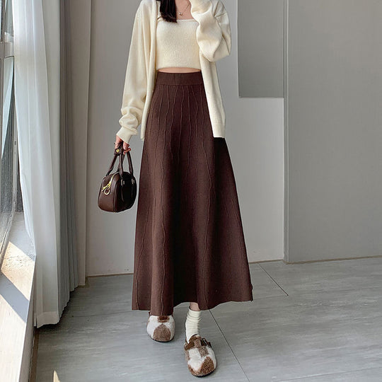 Damen Eleganter und fließender Maxirock Shop Nory 1787632125