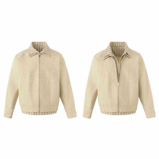 Damen Leichte Boxy‑Blousonjacke aus Leinenoptik mit gestreiftem Innenkragen Shop Nory