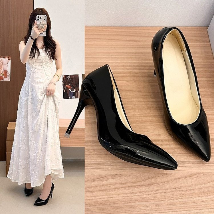Damen Elegante Lackpumps mit spitz zulaufender Zehenpartie, gepolsterter Komfortsohle und schlankem Stiletto Shop Nory