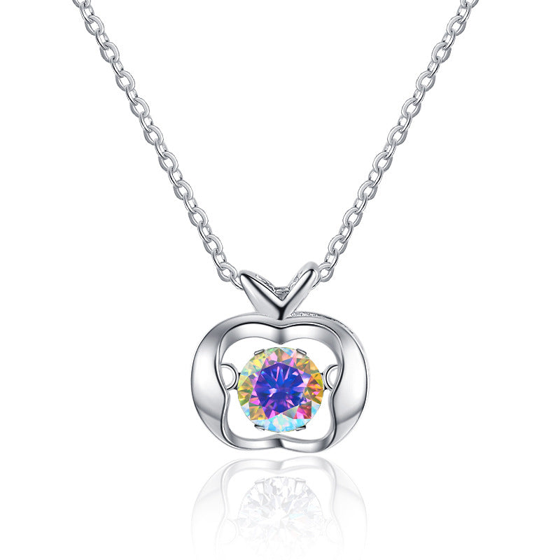 Damen Halskette mit herzförmigem Anhänger und funkelndem Zirkon Shop Nory