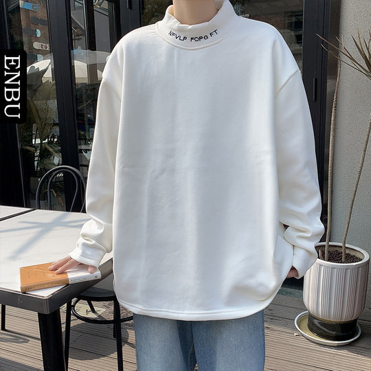 Herren Oversized Stehkragen-Sweatshirt aus Baumwoll-Mix mit Drop-Shoulder Shop Nory