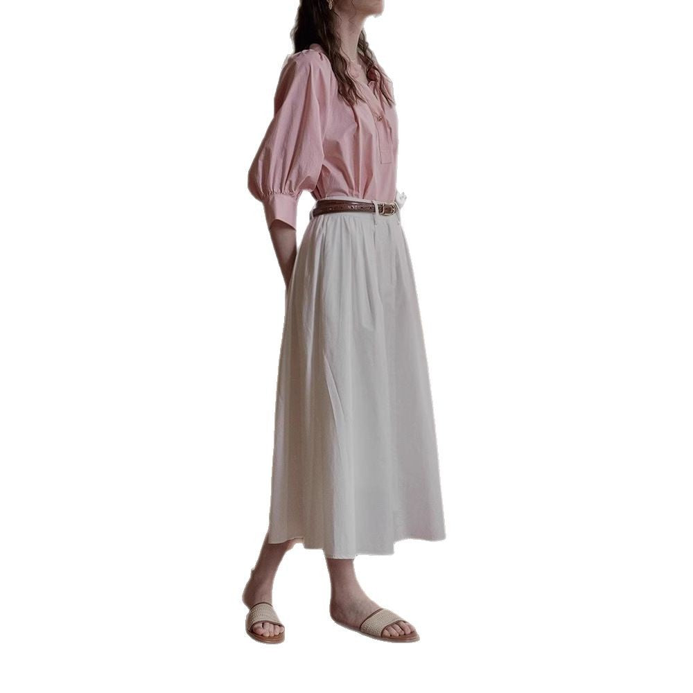 Damen Langer, luftiger Rock mit hohem Bund Shop Nory