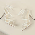 Damen Absatzsandalen mit funkelnden Schmuckakzenten und elegantem Riemendesign Shopnory
