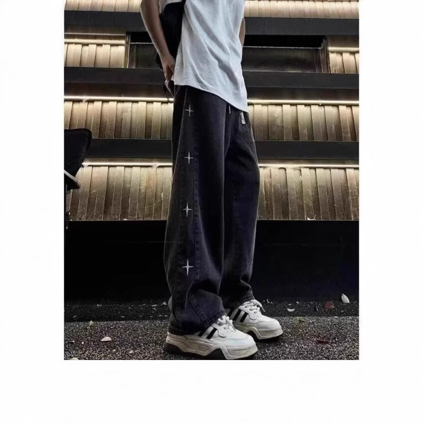 Damen Weitgeschnittene Jeanshose mit einzigartigem Design Shop Nory