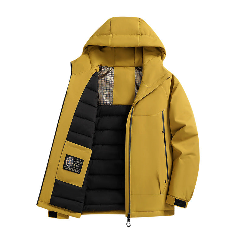 Herren Isolierte Softshell-Parka mit technischer Kapuze, winddichter Außenhülle und Innentaschen Shop Nory