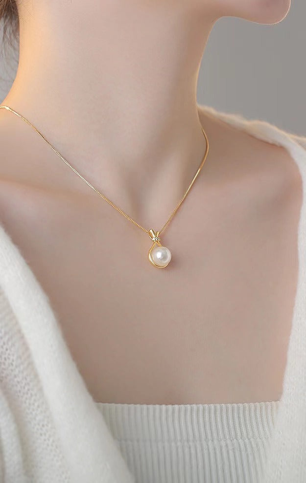 Damen Elegante Perlen Tropfen Halskette Shop Nory