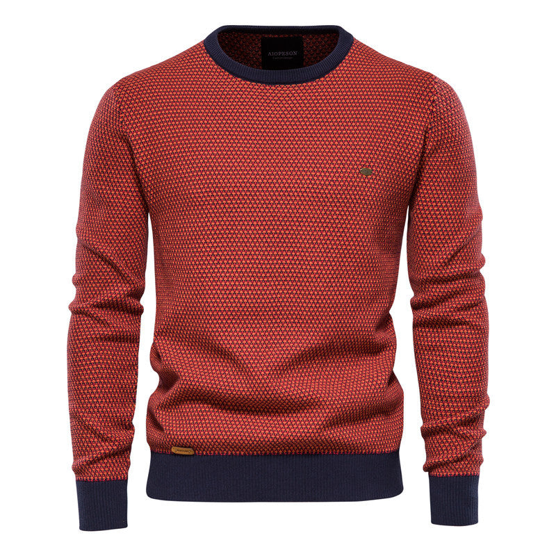 Herren Strickpullover im modernen Wabenmuster mit angenehmem Tragegefühl
