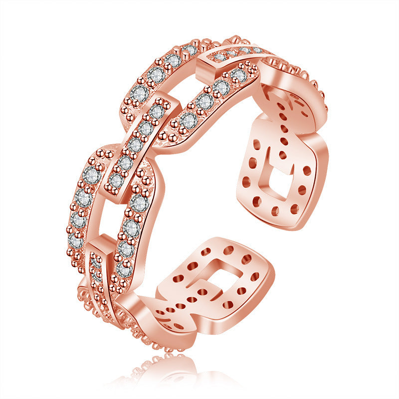 Damenring mit kunstvollem Mond- und Edelstein-Design Shop Nory