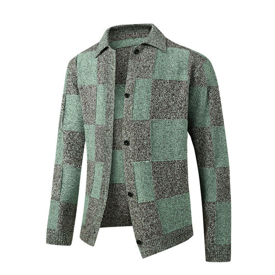 Damen Modische Karierte Strickjacke Shop Nory