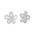 Damen Ohrstecker im floralen Design mit funkelnden Zirkonia Shop Nory