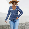 Damen Langarmshirt mit modernem Batikmuster