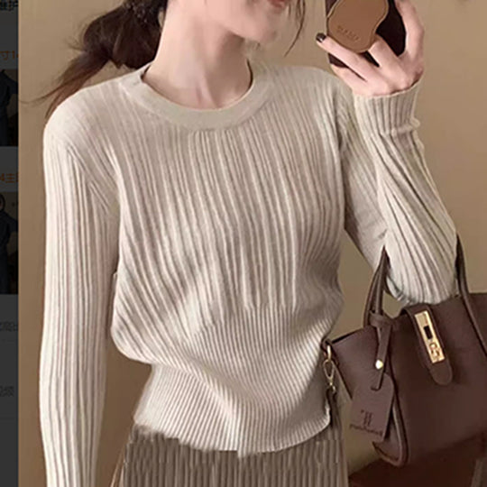 Damen Elegantes Plissee Maxikleid mit Strickpullover Shop Nory