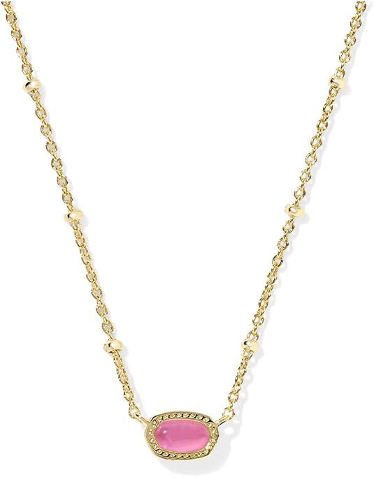 Damen Halskette mit ovalem Edelstein und filigranem Kettendesign Shop Nory