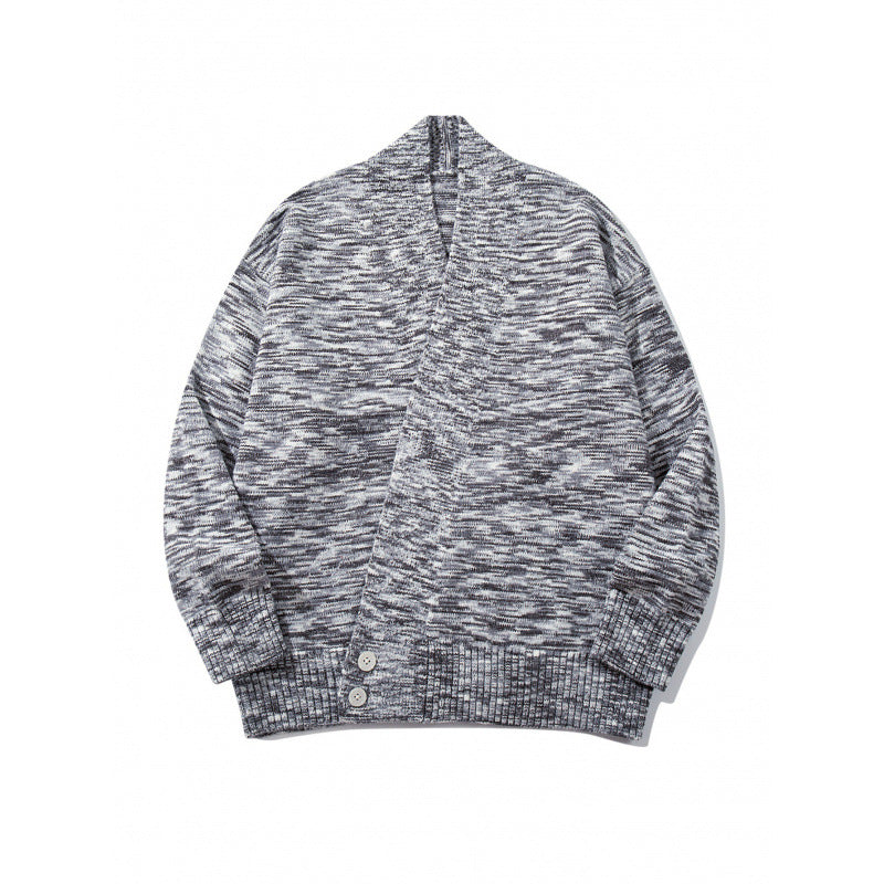 Unisex Boxy-Strickcardigan mit asymmetrischer Knopfleiste und breit geripptem Saum Shop Nory