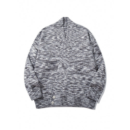 Unisex Boxy-Strickcardigan mit asymmetrischer Knopfleiste und breit geripptem Saum Shop Nory