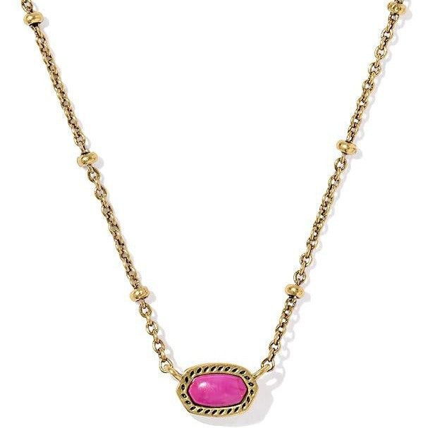 Damen Halskette mit ovalem Edelstein und filigranem Kettendesign Shop Nory
