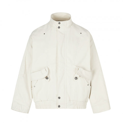 Unisex Kurzblouson im Boxy‑Cut mit Stehkragen, Pattentaschen und elastischem Saum Shop Nory