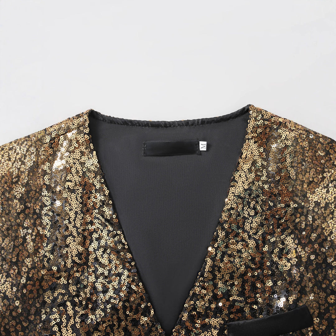 Herren Weste mit Schimmernden Pailletten & Auffälligem Look