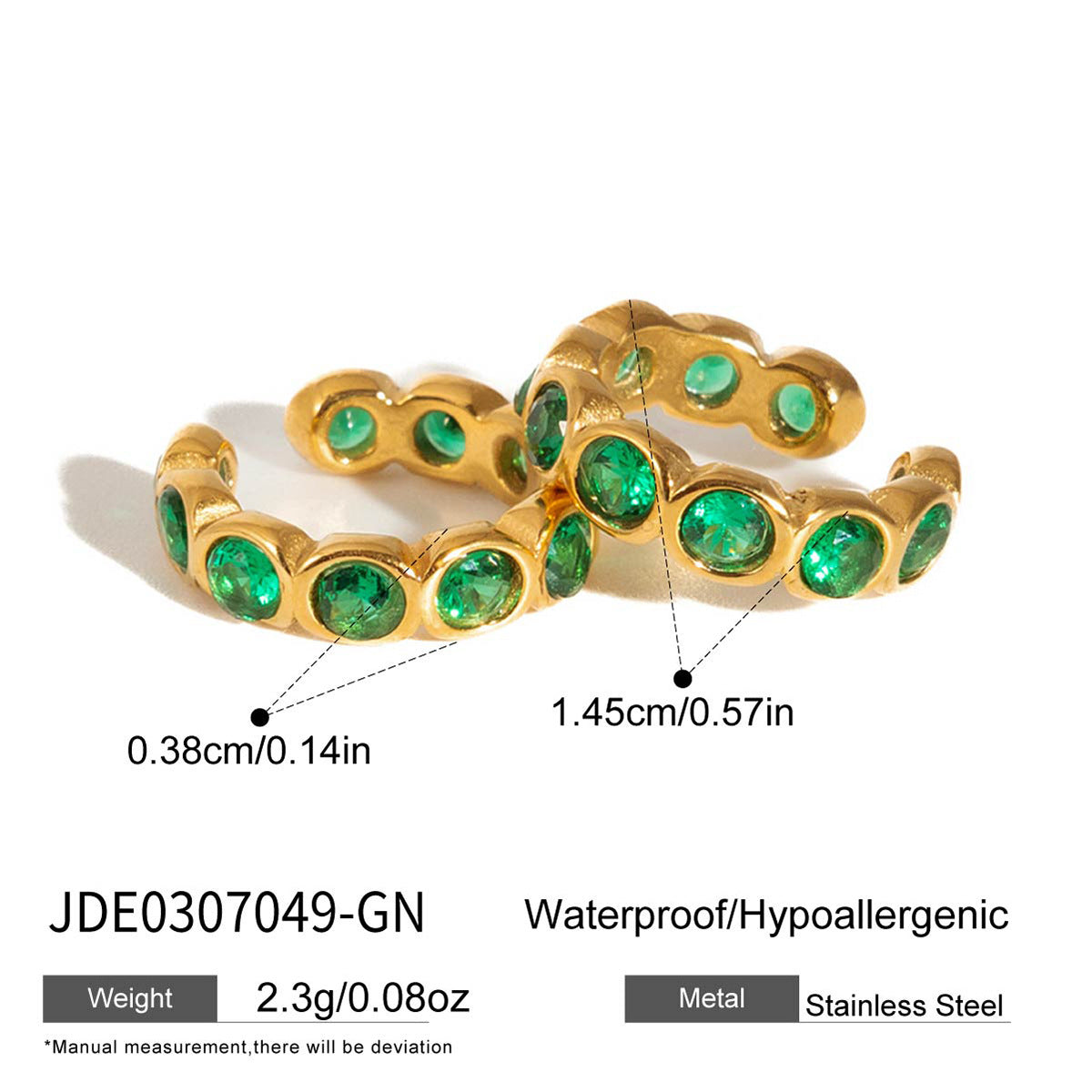 Damen eleganter Ring mit funkelnden grünen Zirkonia Shop Nory