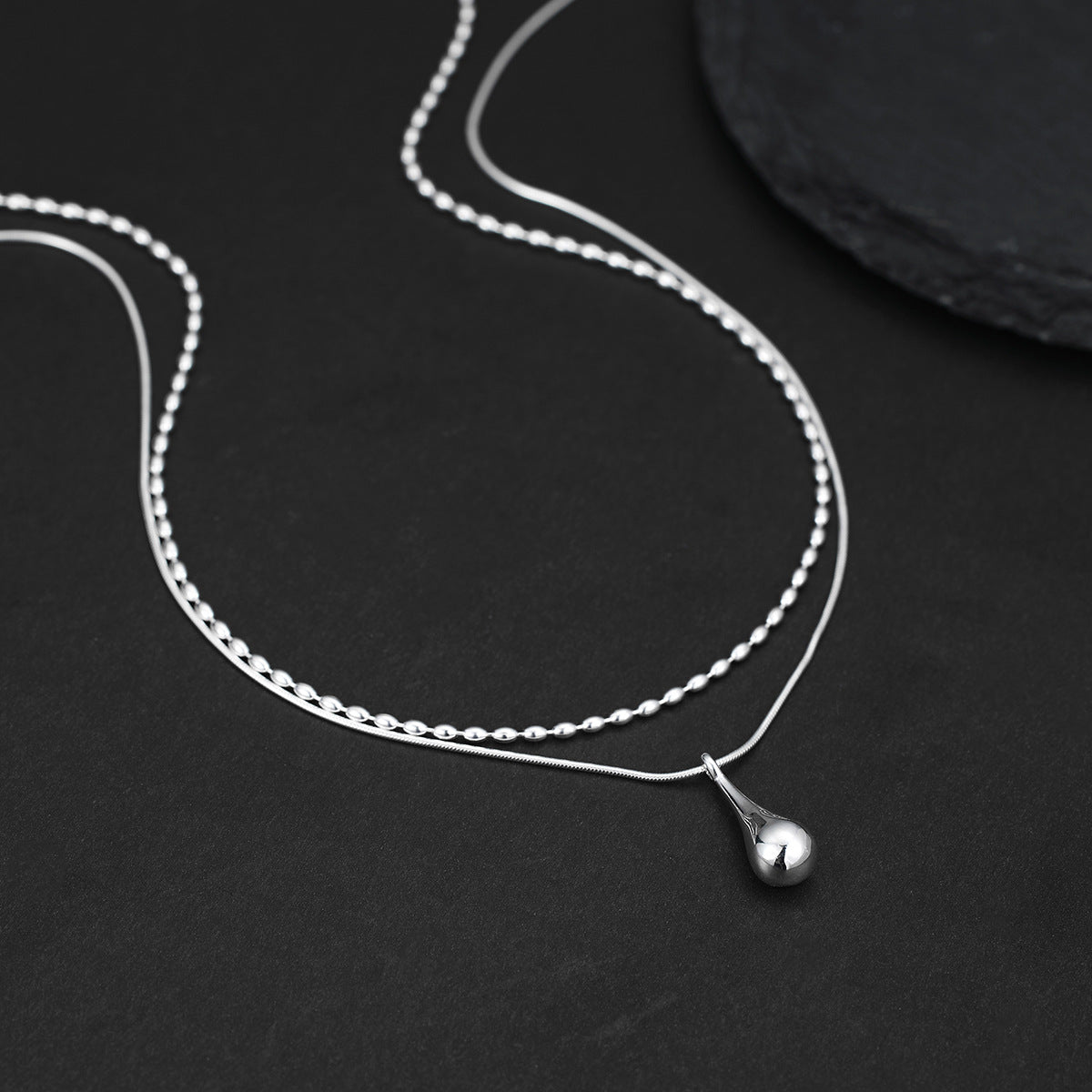 Damen Halskette mit eleganten Tropfenformen Shop Nory