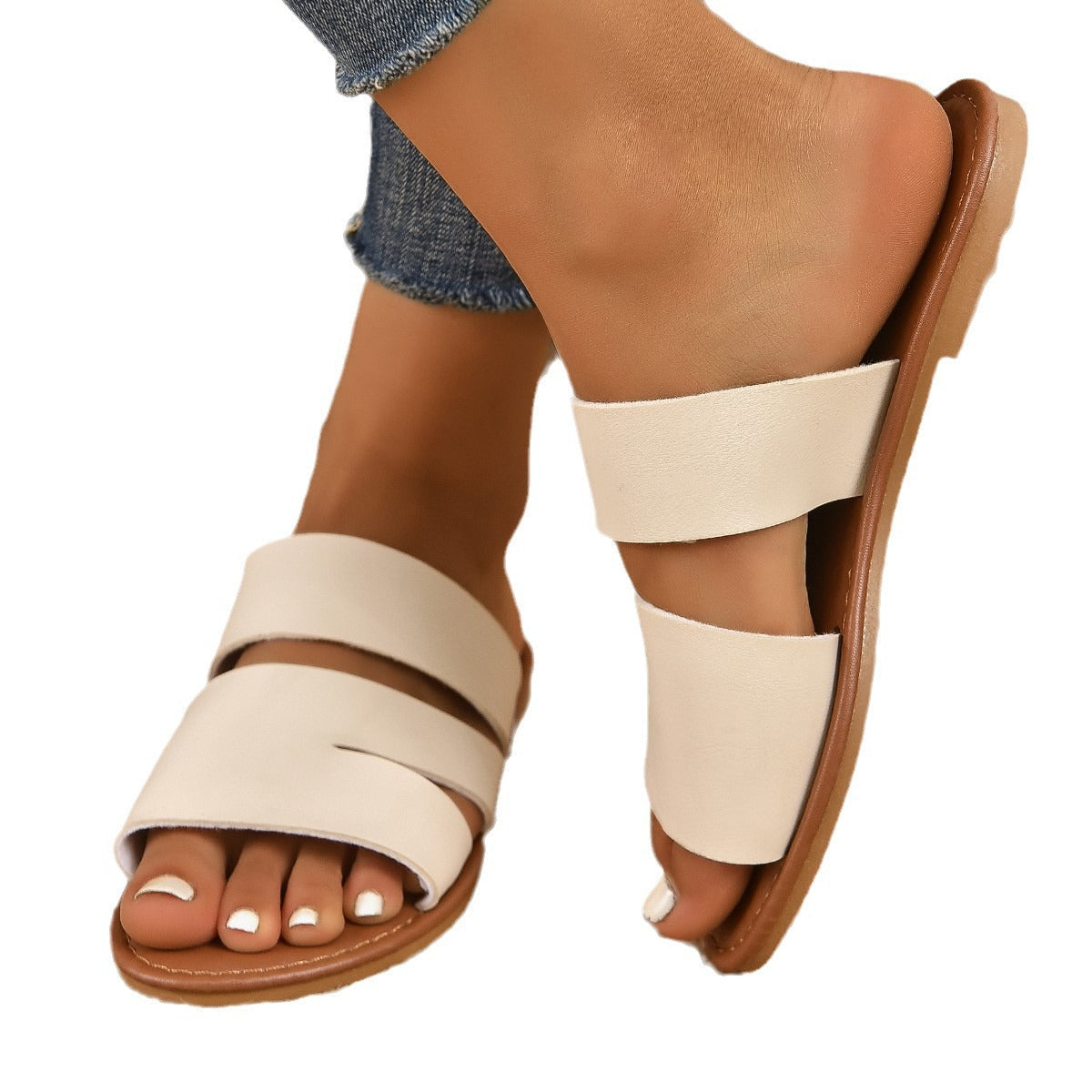 Damen Sandaletten mit breitem und verstellbarem Riemendesign