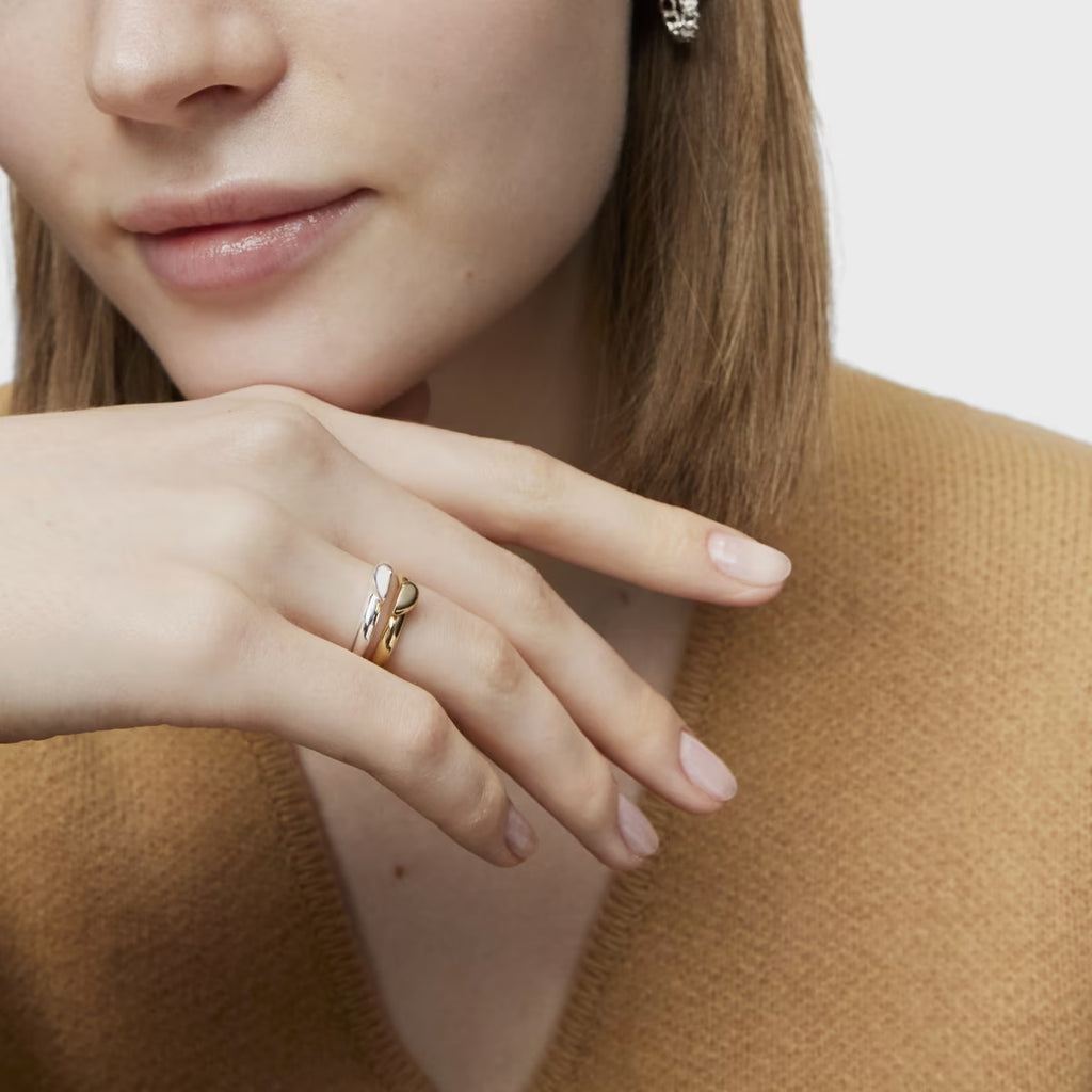 Damen Offenes Armreif mit elegantem Wickel-Design aus hypoallergenem Edelstahl Shop Nory