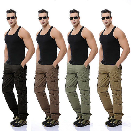 Herren Multifunktionale Cargo-Hose mit verstellbarem Bund und zahlreichen Taschen
