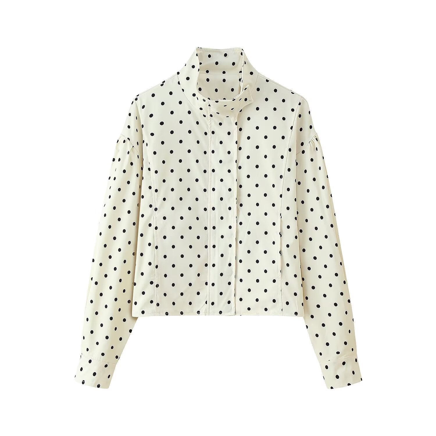Damen trendige gepunktete Blousonjacke