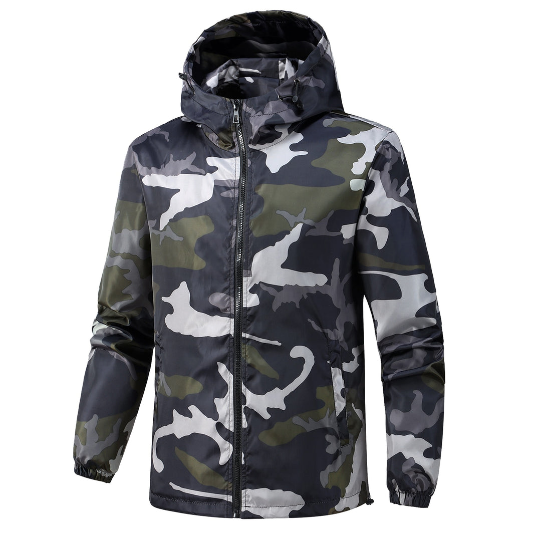 Herren Leichte Camouflage-Jacke mit Kapuze Shop Nory