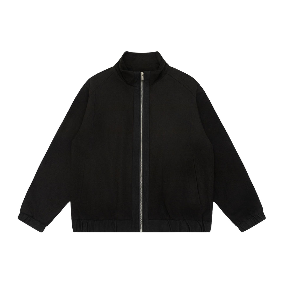 Unisex Kurzjacke im Boxy Cut aus Wollmix mit Funnelkragen und Reißverschluss Shop Nory