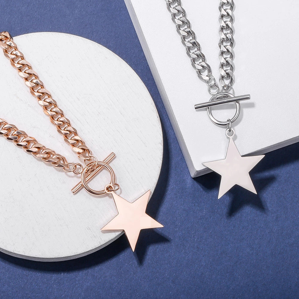 Damen Halskette mit Sternanhänger aus hochwertigem Edelstahl Shop Nory