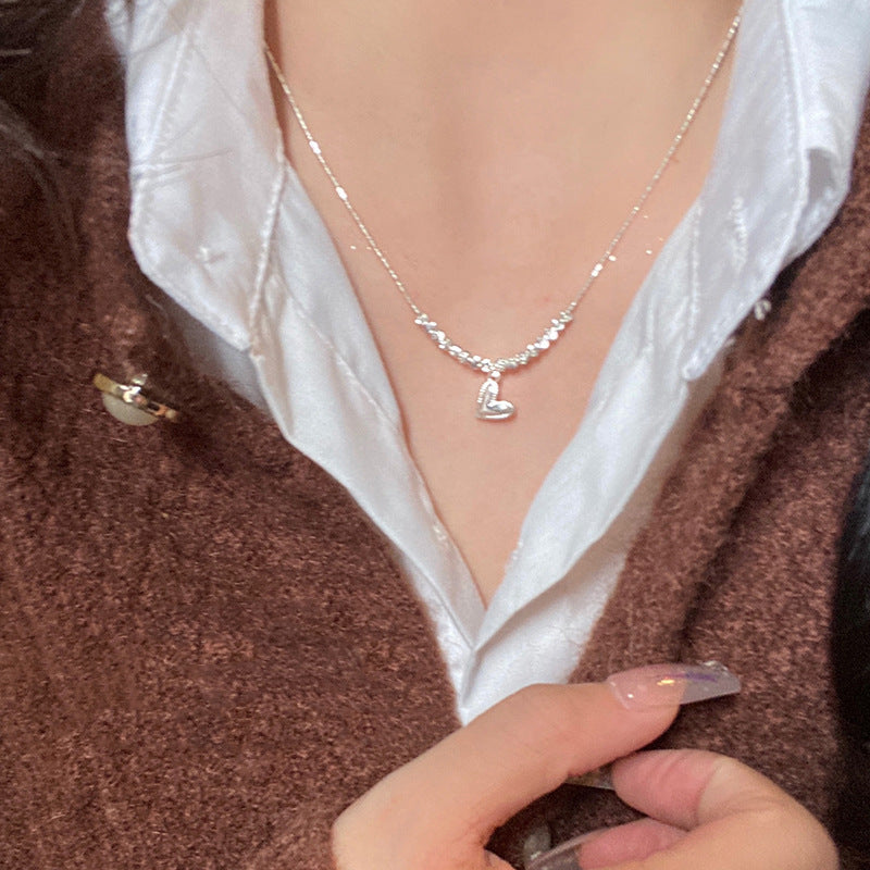 Damen Halskette mit charmantem Herzanhänger aus hochwertigem Silber Shop Nory