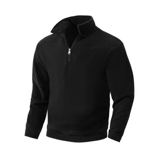 Herren Fleece-Halbzip-Pullover mit Stehkragen, weichem Teddy-Fleece und elastischen Bündchen Shop Nory