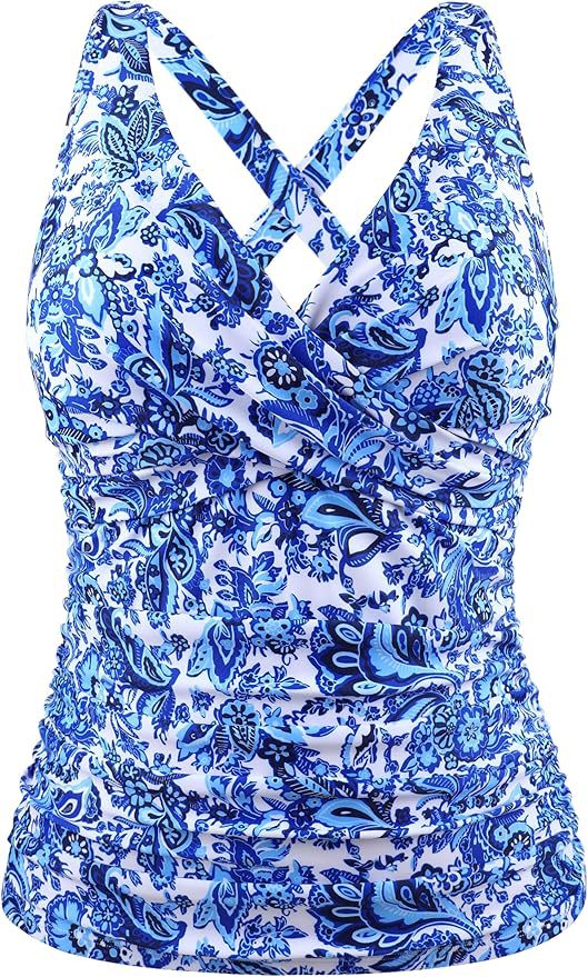 Damen Badeanzug mit Wickelschnitt und figurschmeichelndem Design