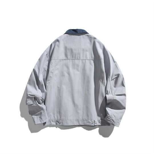 Herren Boxy-Workwear-Blousonjacke mit Kontrastkragen und Mehrfach-Taschen Shop Nory