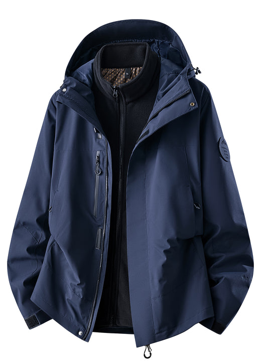 Herren wasserdichte Outdoorjacke mit abnehmbarer Fleece-Innenjacke Shop Nory